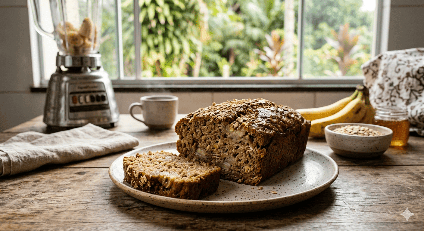 Bolo de Banana com Aveia