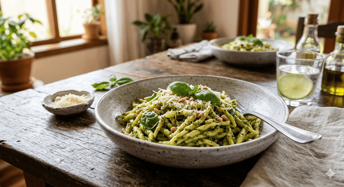 Macarrão ao Pesto Genovese