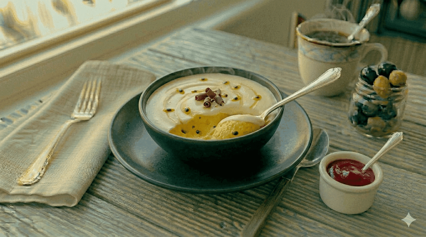 Mousse de Maracujá com Chocolate Branco