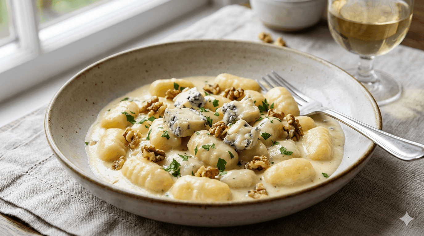 Nhoque de Mandioquinha ao Molho Gorgonzola