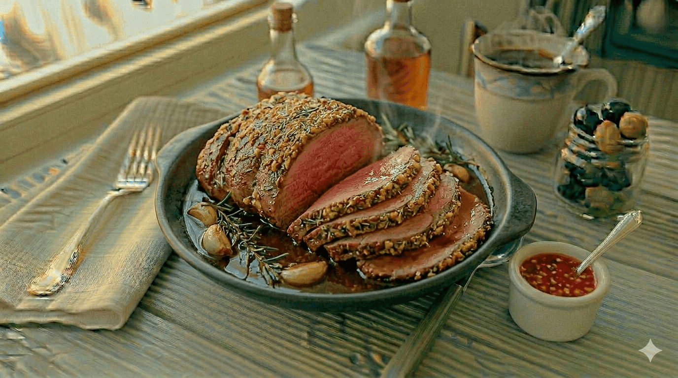 Rosbife ao Molho de Mostarda e Ervas