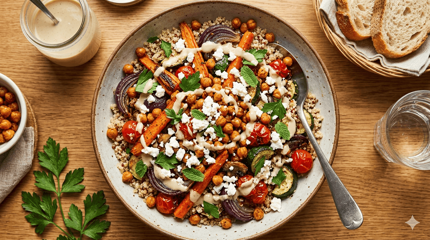 Salada de Quinoa com Legumes Assados