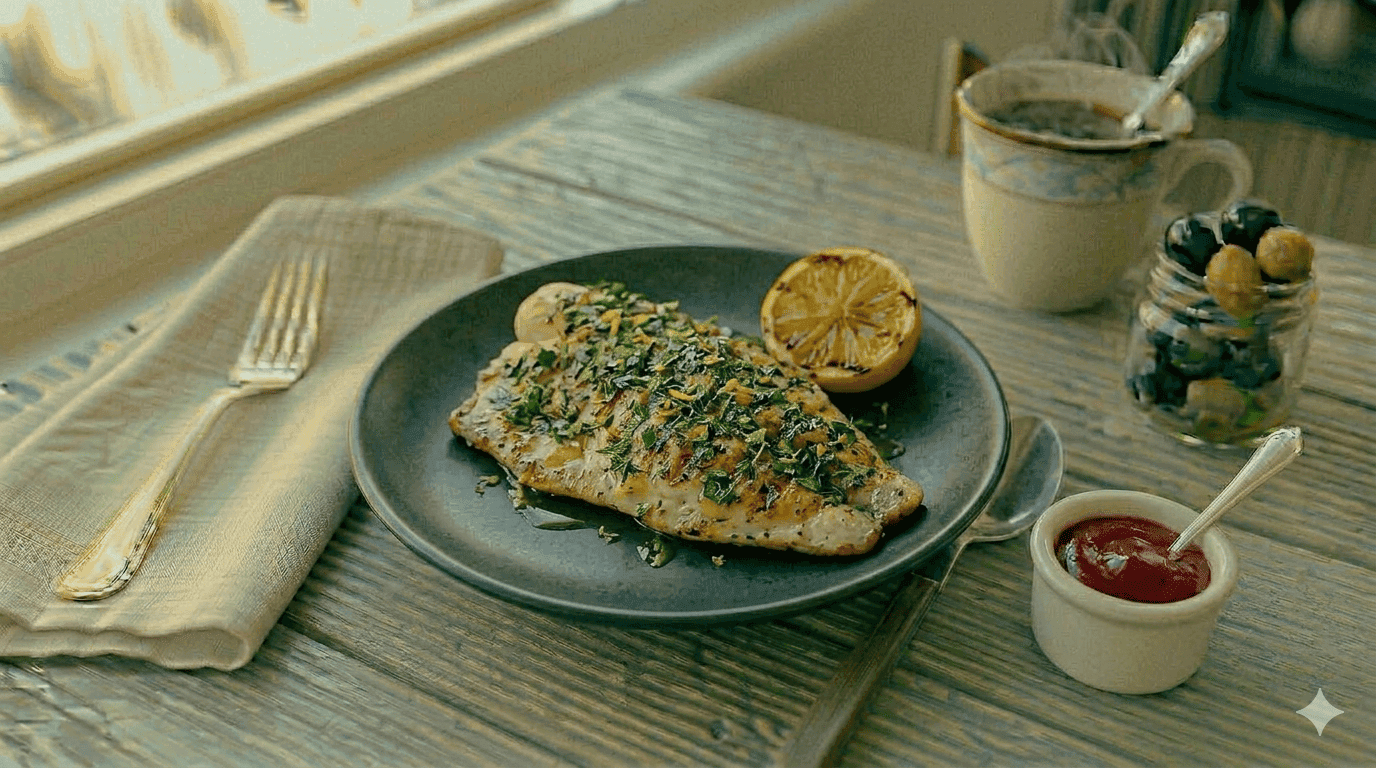 Tilápia Grelhada com Ervas e Limão