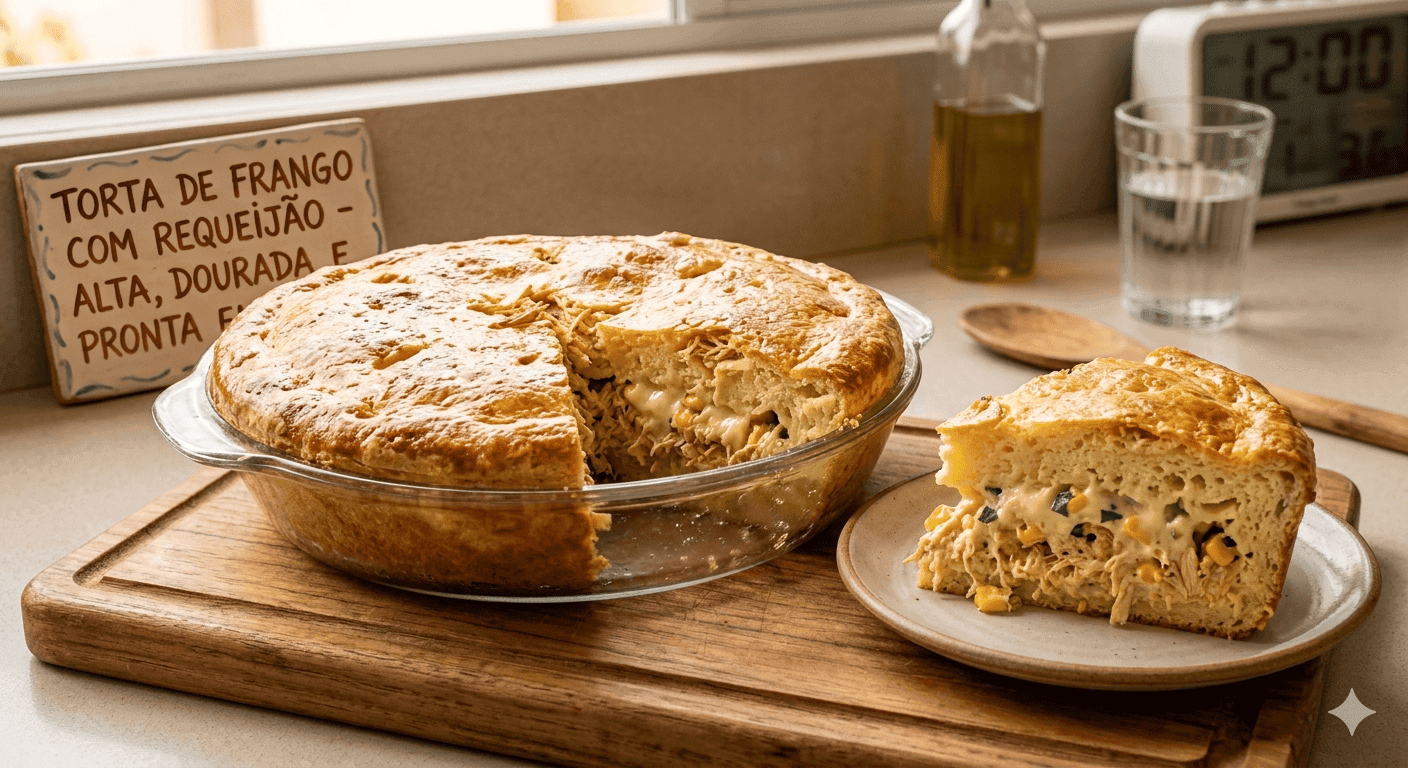Torta de Frango com Requeijão de Liquidificador