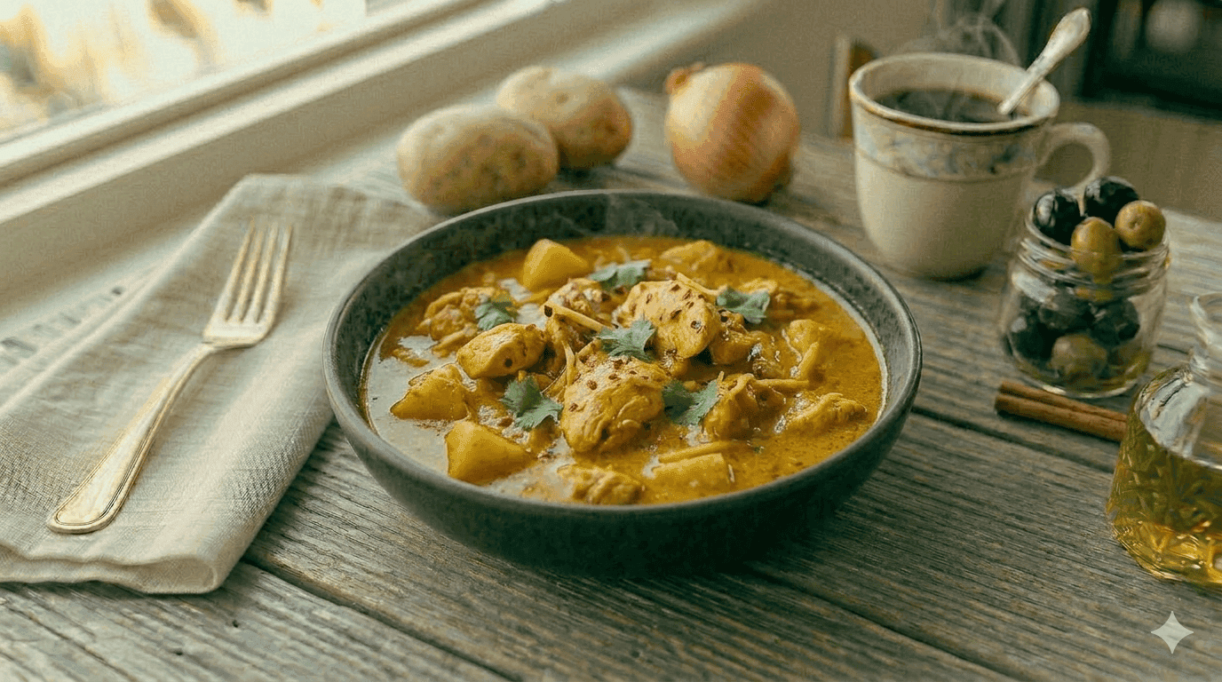 Frango ao Curry com Leite de Coco