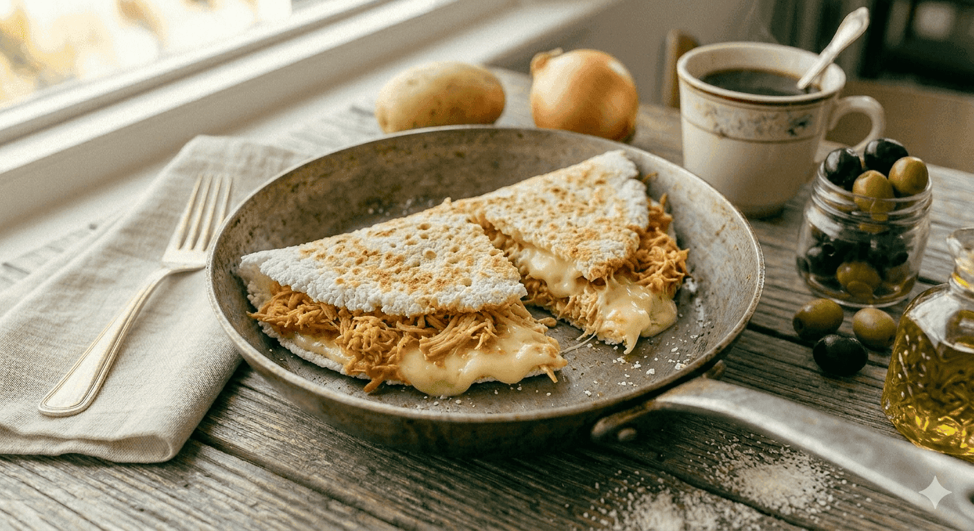 Tapioca de Frango com Cream Cheese